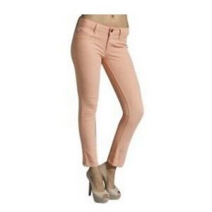 Light coral DL1961 angel skinny ankle jeans